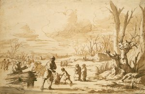 Genießen des Eises, 1680 von Zacharias Blyhooft